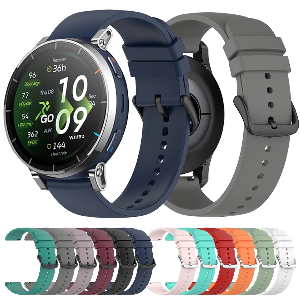 Breathable Soft Silicone Sport Strap - Premium Replacement Band, 20mm/22mm