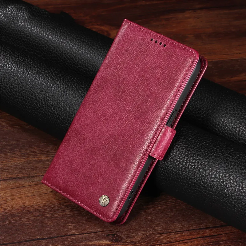 Genuine Leather Flip Phone Stand Wallet Case Cover