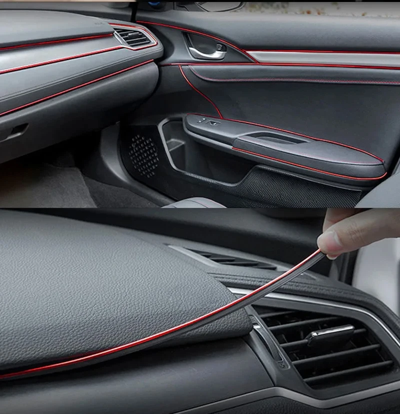 5M/3M Auto Moulding Dekoration Flexible Streifen Innen Auto Leisten Abdeckung Trim Dashboard Tür Edgein Auto-styling Universal ﻿ – Detail 7