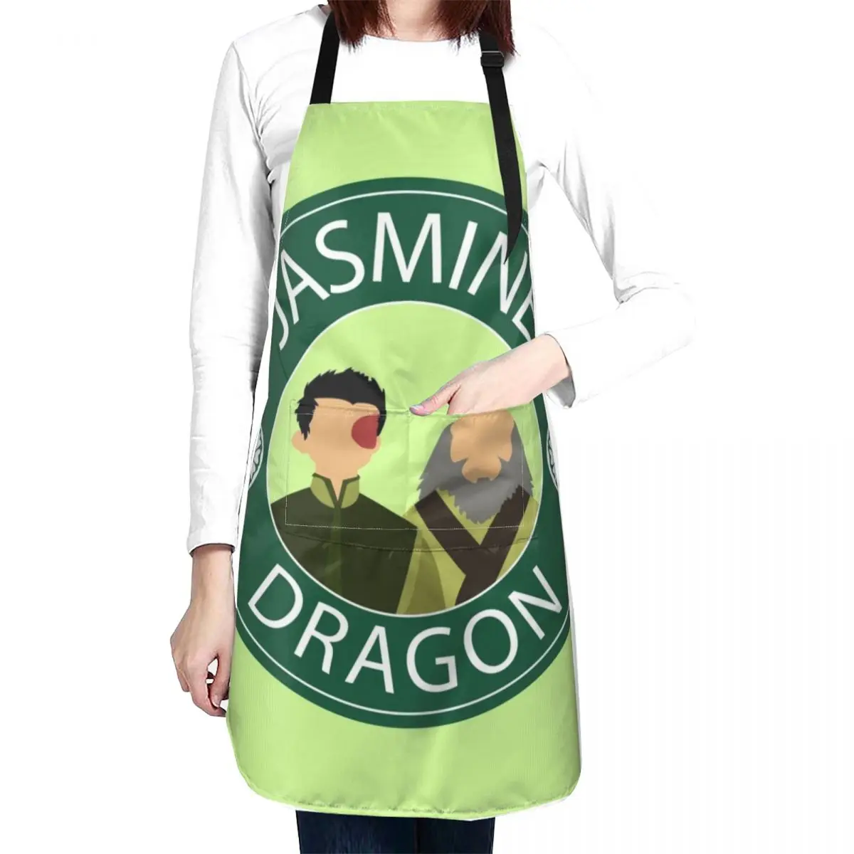 

Jasmine Dragon Zuko and Iroh Tea Shop Apron Chef Uniform Long Apron Kitchens Accessories