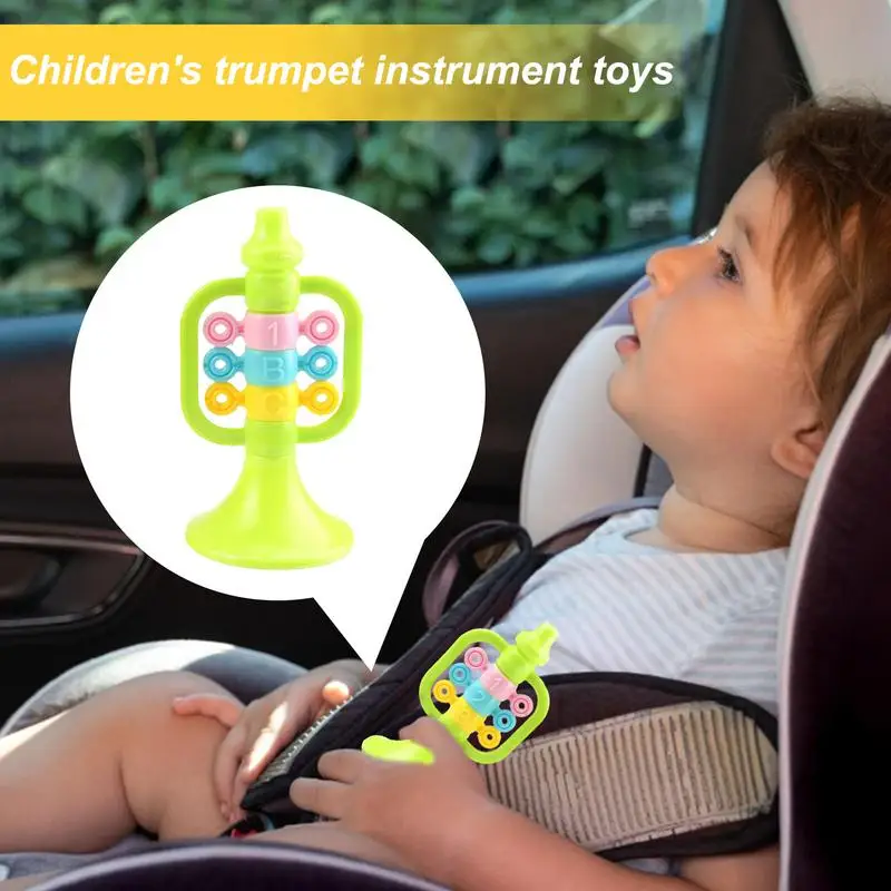Trumpet Instruments Toy For Kids Cartoon Musical Instrument Toy Puzzle Enlightenment Trumpet Music Toys For School Dancing Home
