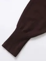 Women's Fashion Front Button V Neck Knit Cardigan Sweater Long Sleeve Fitted Hem Chic Outerwear Female Tops - Image 6