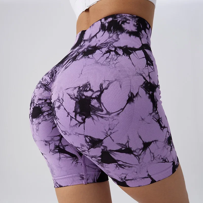 Tie-Dye Yoga Push Up Shorts 6