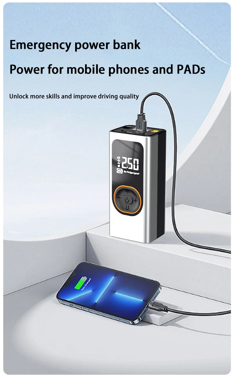 Xiaomi Car Air Pump Portable Wireless Air Pump, High-pressure Inflation Bank Ult