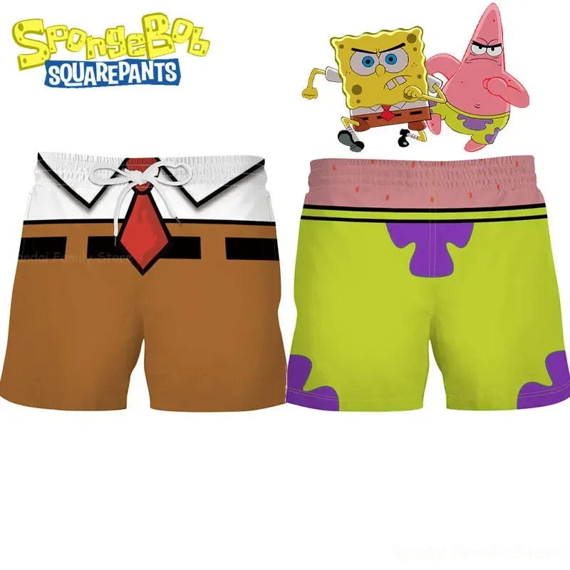 Pantaloncini Spongebob Anime Personalizzati Uomo Donna Pantaloni Corti Estivi Pantaloni Sportivi Fitness Casual Pantaloncini Sportivi Stampe Pantaloni