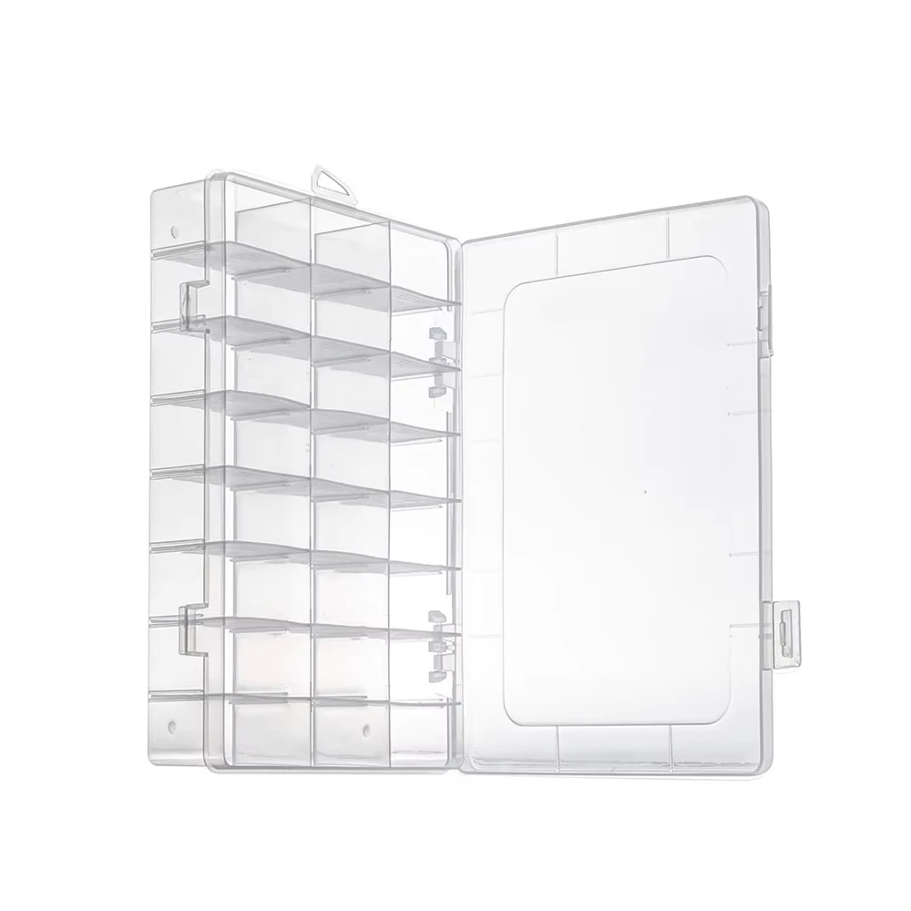 24 Grids Transparent Plastic Grid Box Storage Organizer With Adjustable Dividers For Display Collection Beads Art DIY Crafts