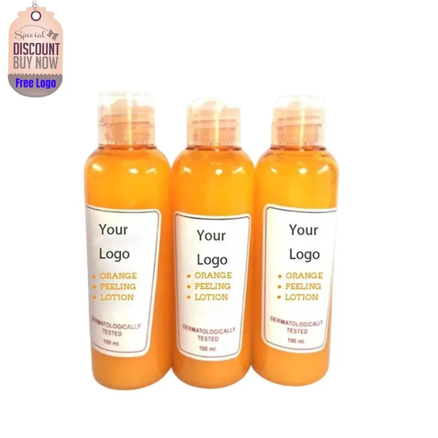 

Primer Makeup 100ML Vitamin C Orange Peel Body Face Lotion Private Label Intense Peeling Lotion To Remove Dead Skin Custom Logo