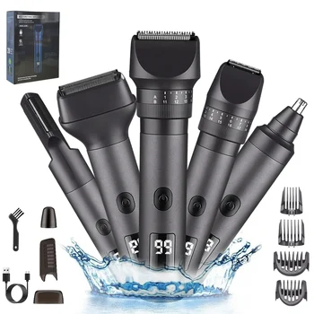 Tagliacapelli elettrico Rasoio per rasoio da uomo Kit tagliacapelli Tagliacapelli multifunzionale per naso 5 in 1 professionale 1