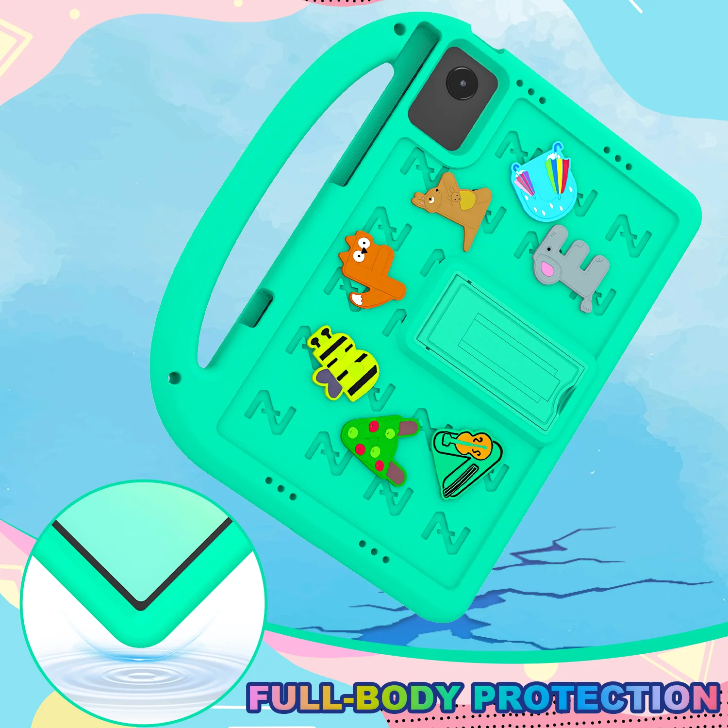 Children's 12.1 EVA Tablet Case with Handle & Stand - Cute & Durable Design