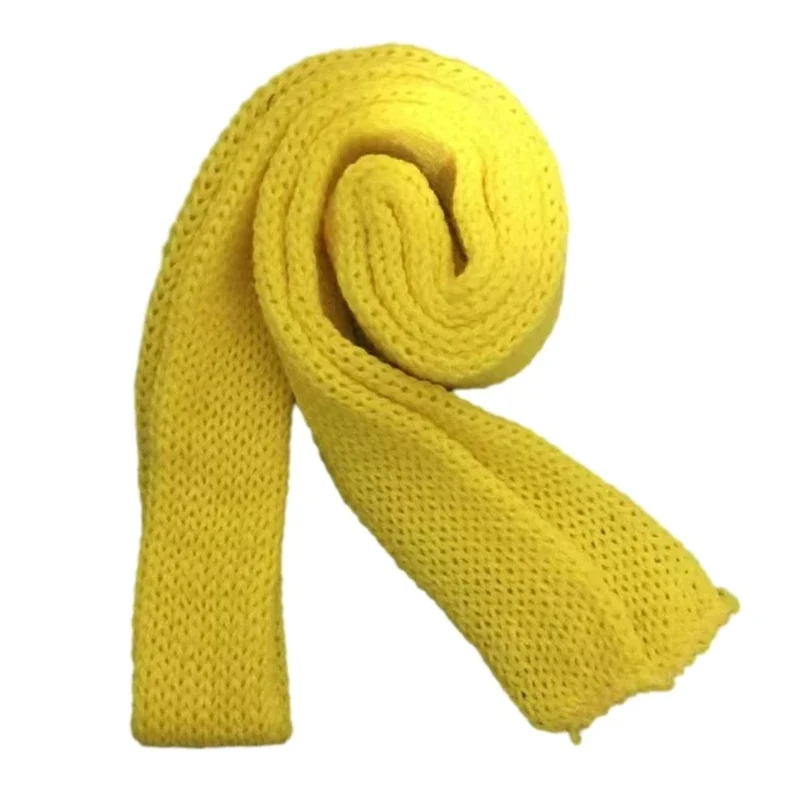 Women Skinny Scarf Thin Stripes Belt Long Tie Scarf Bag Handle Wrap Choker