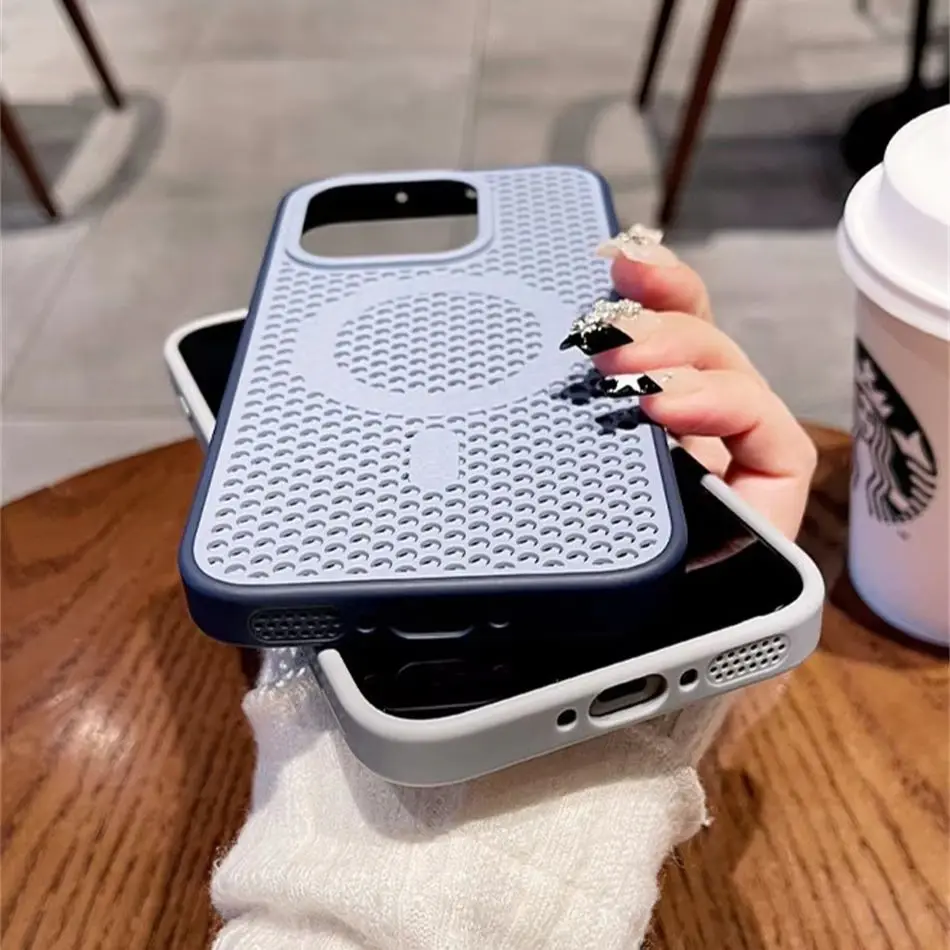 Magnetic Honeycomb Heat Dissipation Case with Wireless Charging Compatibility