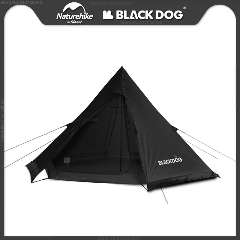 

Палатка Naturehike-BlackDog туристическая двухслойная, пирамида, ткань Оксфорд 210D, на 3-4 человека, роскошная для кемпинга и походов