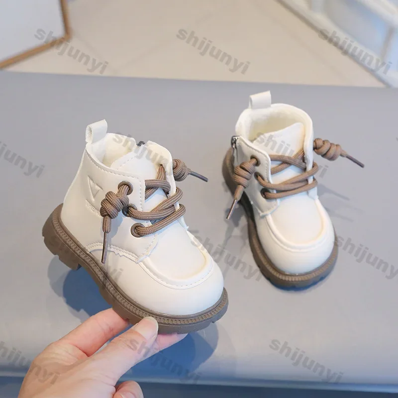 Winter Baby Walking Cotton Shoes Boys Girls Warm Plush Toddler Boots Kids Fashion Anti-slip Sneakers Baby Waterproof Ankle Boots