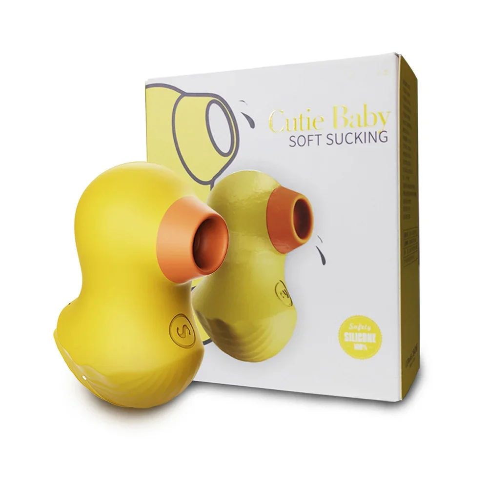 Little Yellow Duck Sucking Vibrator Nipple Clitoral Stimulation Female Masturbator Sex Machine For Women Adult Sex Creative Toy