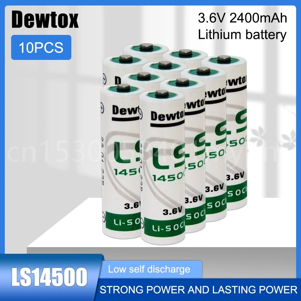 

10 шт. оригинальный 3,6 В LS14500 ER14505 14500 TL5104 AA 2A 2400 мАч литиевая батарея для PLC запасного оборудования Первичная батарея