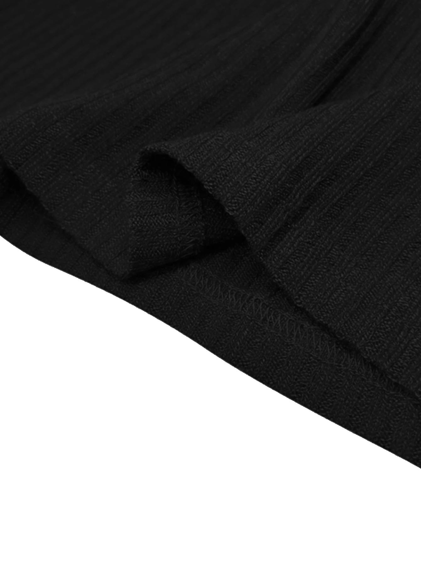 Herren Rundhals Langarm Strick-T-Shirt Einfarbiger Pullover Lässige & Formelle Passform Perfekt für Tägliches Tragen – Detail 8