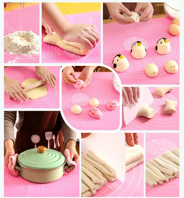 FAIS DU Reusable Non-Stick Silicone Baking Mat for Pastry Rolling with Measurements, Liner Heat Resistant Table Placemat Pad 3
