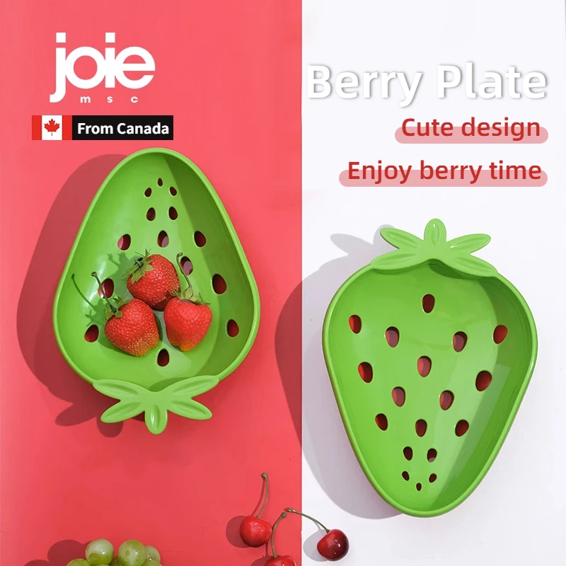joie Berry Plate Fruit Washing and Draining Basket Double Layer Cute Kitchen Plasti Multifunctional Fruit Plate kitchen tools