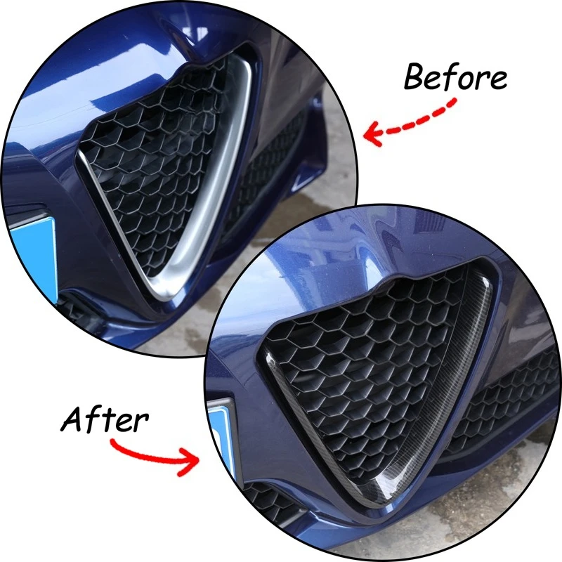 Premium Front Grille Emblem Trim with V Shape Accent