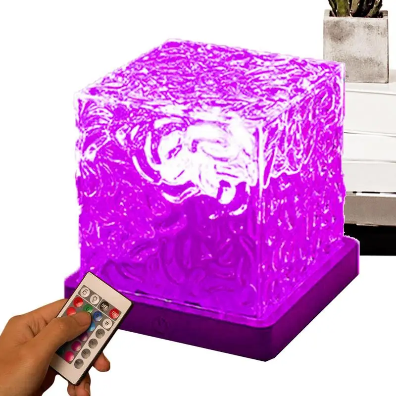 

Лампа Aura Tesseract с дистанционным управлением, кубическая лампа для тестирования, USB-зарядка, 16 цветов, искусственная ночника, хрустальное настроение