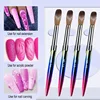 Professional  Nail Brush Set 4-piece Set Nail Tool Set  Manicure Tools Acrylic brush Pen for Powder Removed Manicure Round 3