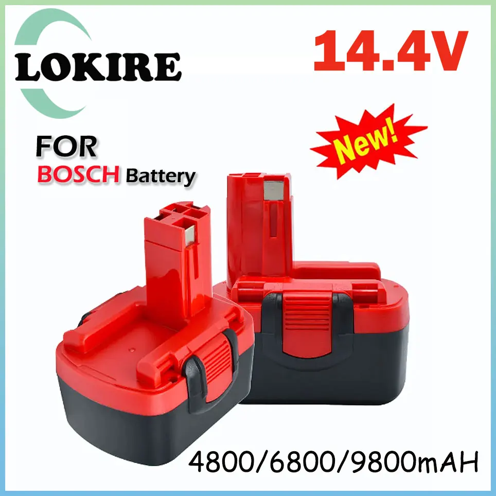 

14.4V 4800/6800/9800mAh Replacing Battery For Bosch Screwdriver drill bit PSR GSR VE-2,GSB VE-2 NIMH Power Tools