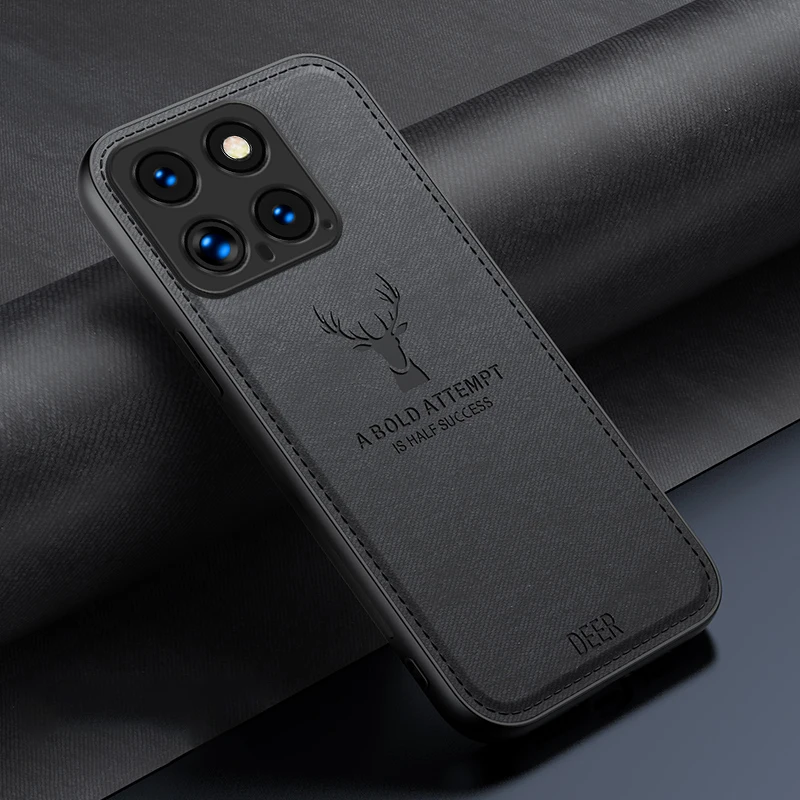 

for Xiaomi 14 Pro 14Pro Phone Case Fabric Luxury Deer Cloth Soft Silicone Edge Hard Shockproof Cute Cover Xiaomi14Pro 23127PN0CC