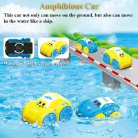 Children Bath Water Playing Toys ABS Clockwork Car Cartoon Vehicle Baby Bath Toy Kids Gift Amphibious Cars Bathroom Floating Toy 1