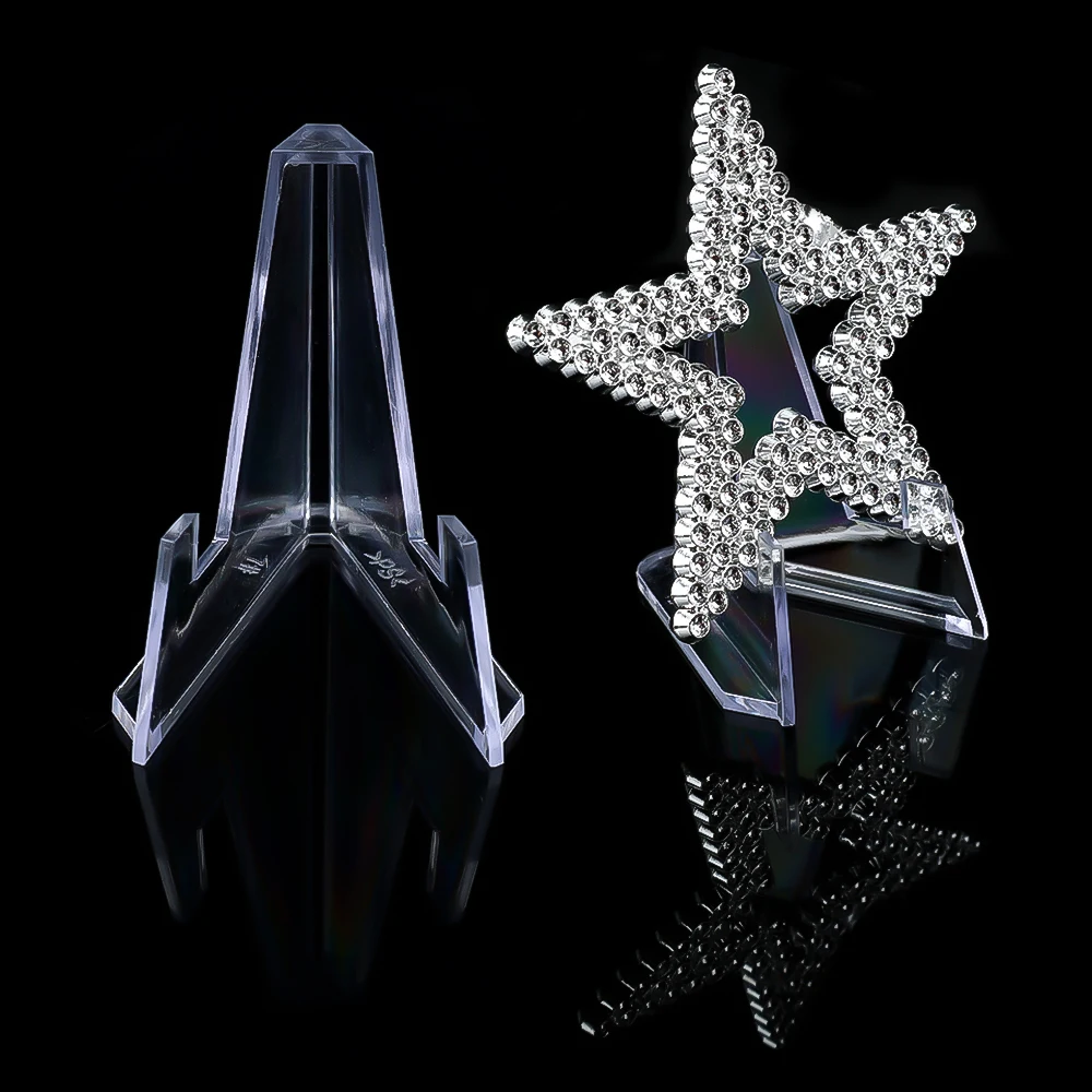 Wenxiaw 25 Pezzi Espositore Onete Cavalletti In Plastica Trasparente - Foto 3