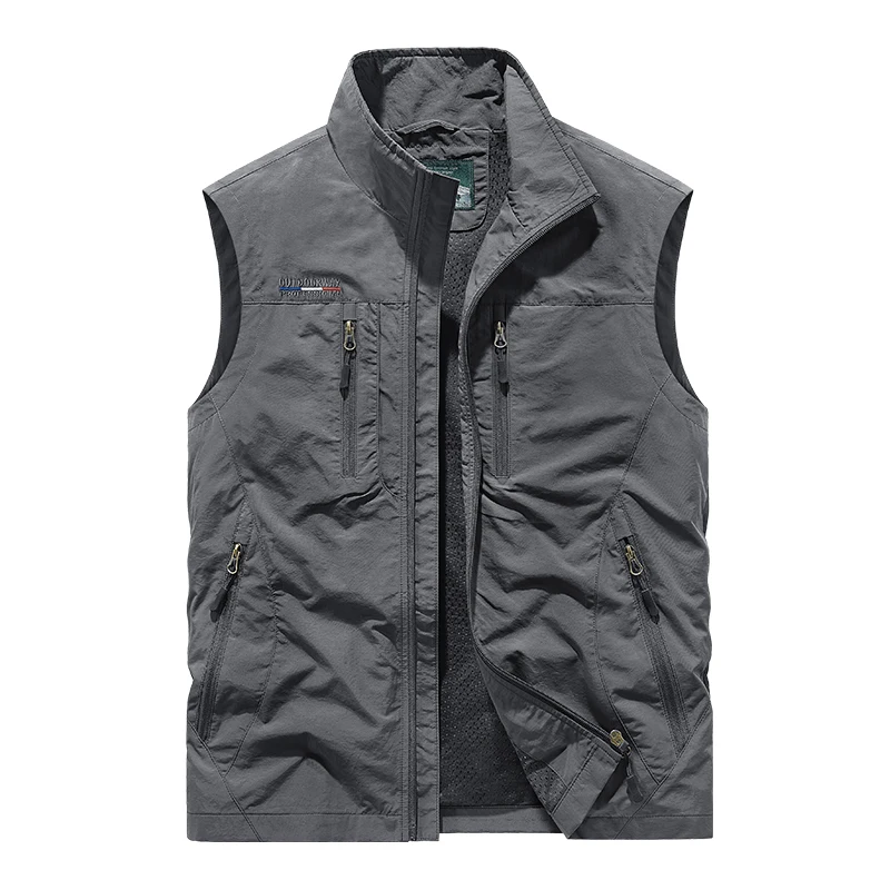 Nylon Vest 2025 Personalized Multi Pockets Cargoes Fisherman Fishing Journalist Photography Camping