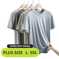 T-shirt à Manches Courtes et Col Ras du Cou pour Homme, 94% Modal, 6% IQUE dex, Solide, Sous-Vêtements Décontractés, Marque de Haute Qualité, Vêtements d'Été, Nouveauté 5