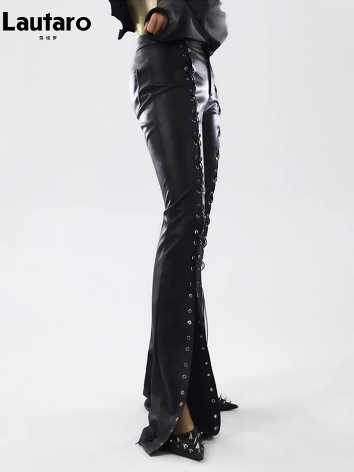 パンツ L.G.B. lace up flare leather pants L.G.B. lace up flare leather pants Lace Up Leather Flare Pants