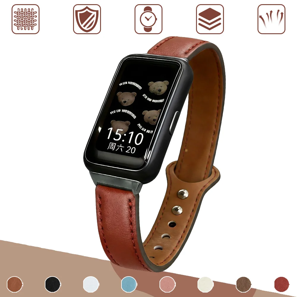 Elegant Leather Strap - Slim Women's Wristband Bracelet Smartwatch Accessory