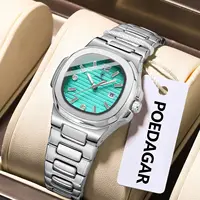 POEDAGAR Top Elegant Ladies Watch Luminous Waterproof Date Square Wristwatch For Woman High Quality Quartz Women's Watches Reloj