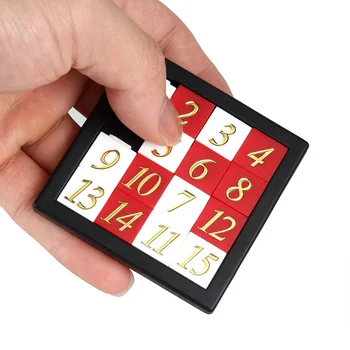 Sliding Numbers Puzzle Huarong Road Brain Teaser IQ Test Educación Montessori Creative Learning Educational Toys For Kids 1