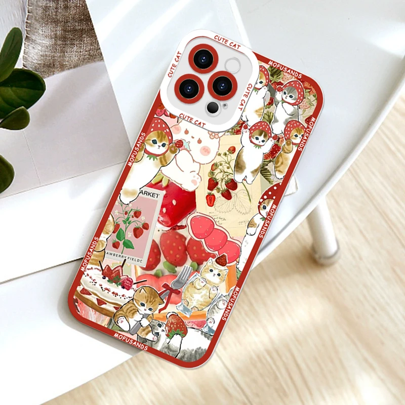 Cartoon Shark Cat Clear Phone Case