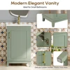 [Viedo] 20 Inch Modern Small Bathroom Vanity Cabinet With Ceramic Basin- 20*15.5*33.3 Inches,Ample Storage,1 Soft Close Door 4