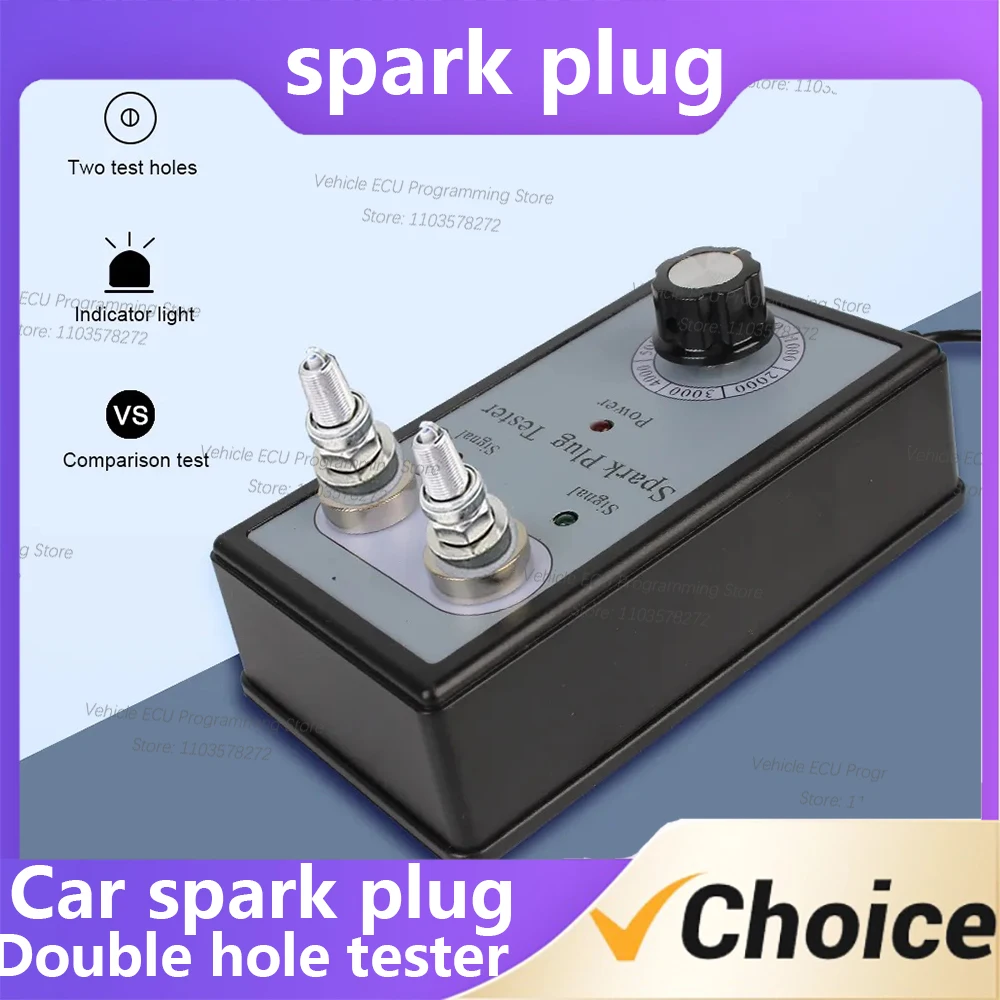 

2024 spark plug inspection instrument car inspection tool dual hole tester ignition performance diagnostic accessory maintenance