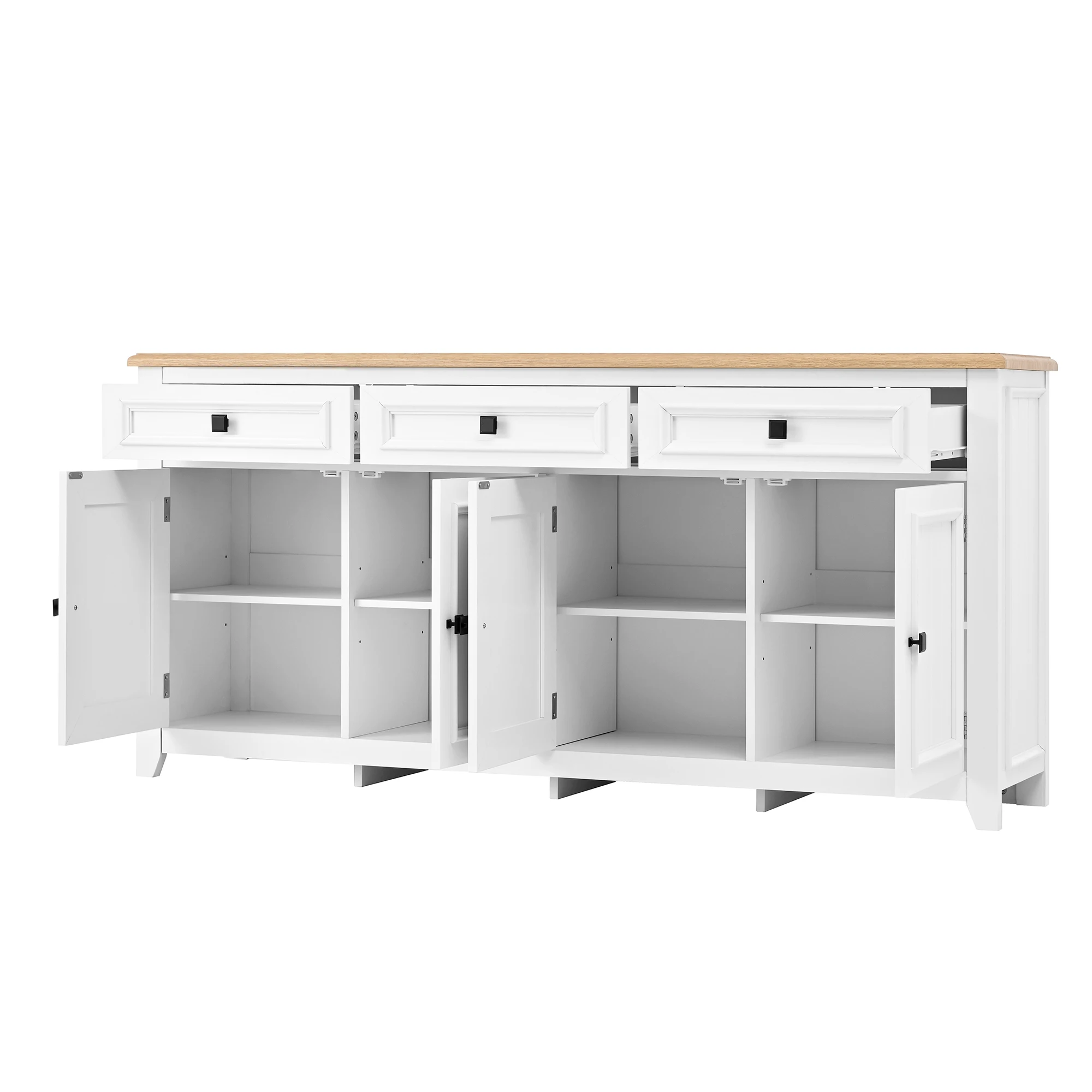 Modernes und einfaches Sideboard, moderner Sideboard-Schrank, Buffetschrank für Wohnzimmer, 160 l x 35 B x 76 H (cm) – Detail 18