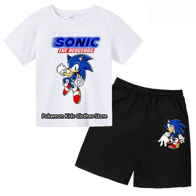 thumbnail image 1 of Nueva camiseta de Mario Sonic para niños, niñas y adolescentes, camisetas de manga corta de verano, camisetas casuales para niños con puntadas, conjunto de camisetas, 1 of 5