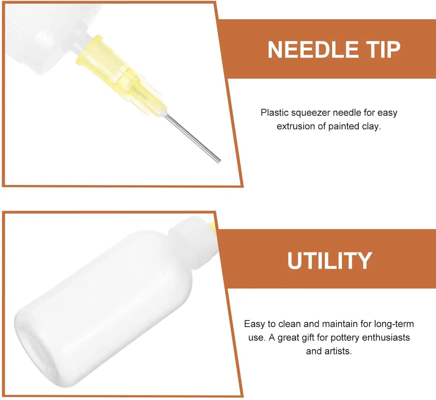 5pcs 50ml Pointed Bottle Liquid Squeeze Bottles Pottery Glaze Bottle Needle Tip Squeeze Bottles Ceramic Tool Glue for Mud syrup dispenser jam squeeze bottles condiment bottles pottery mud bottle