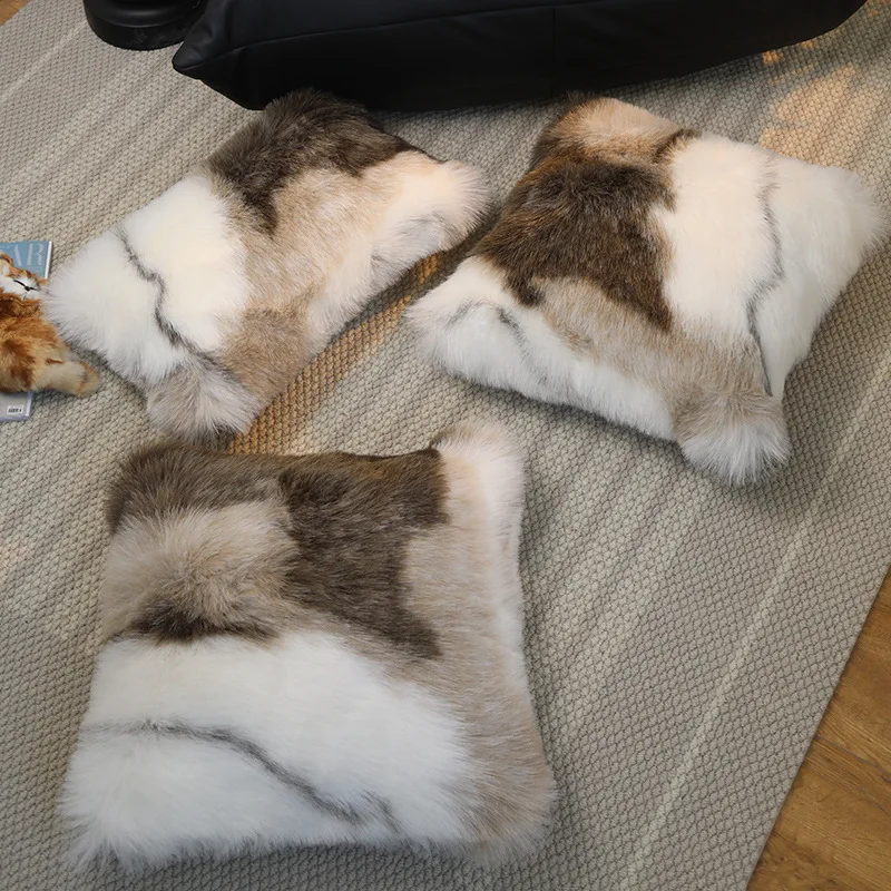 Faux Reindeer Fur Carpet Rug Plush Chair Cushion Sofa Cover Imitation Animal Leather Christmas Gift 6