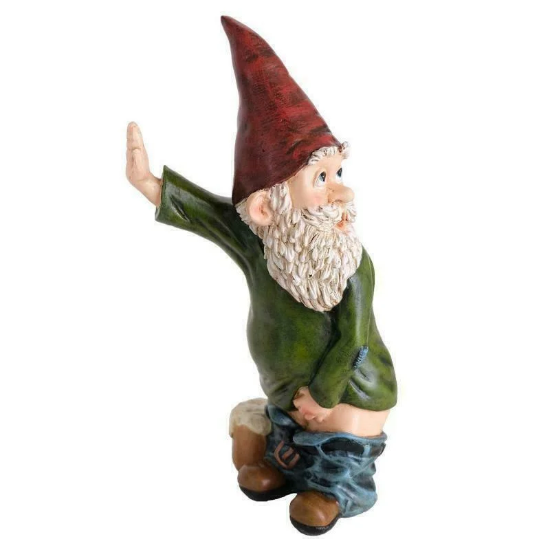 

1Pc Garden Lawn Resin Naughty Gnome Ornament Funny Dwarfs Indoor Outdoor Decor