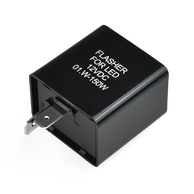 PVC Plastic LED Flasher Relay For Cars Or Motorcycles To Fix The Fast/rapid Flashing Turn Signal 0.02A-10A 12V LED Flasher Relay 3