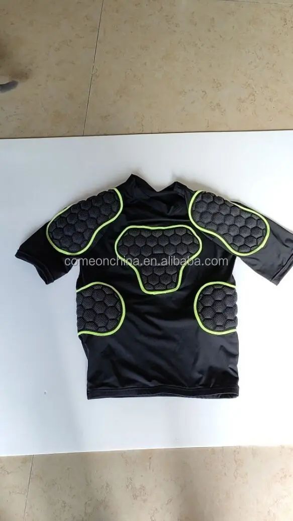 Football Padded Compression Shirt Baseball Chest Protector Hockey Paintball Soccer Goalkeeper Padded Protective Shirt