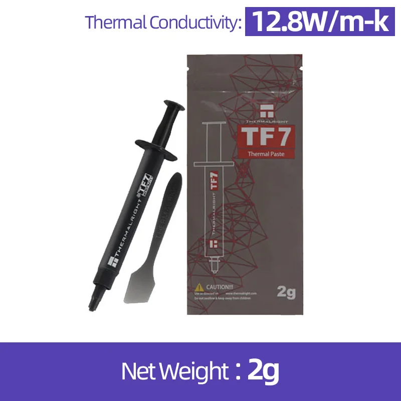 Pâte Thermique Thermalright TF7 - 12.8 W/mK - 8g - Pour CPU, GPU - Non Conductive, Facile à Appliquer