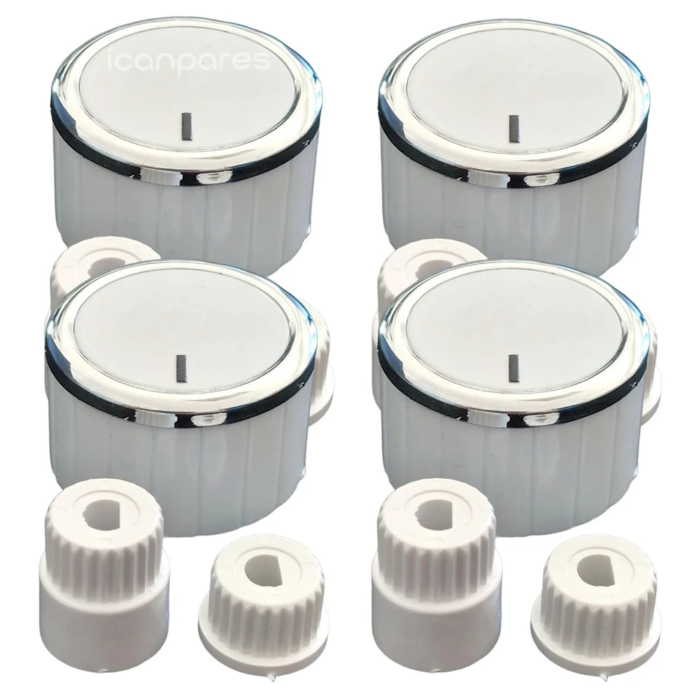 Compatibile Per Hotpoint Ariston-Icf-Interfox Set Integrato E Set 4 Pulsanti Di Gennaio-Specchiato Bianco