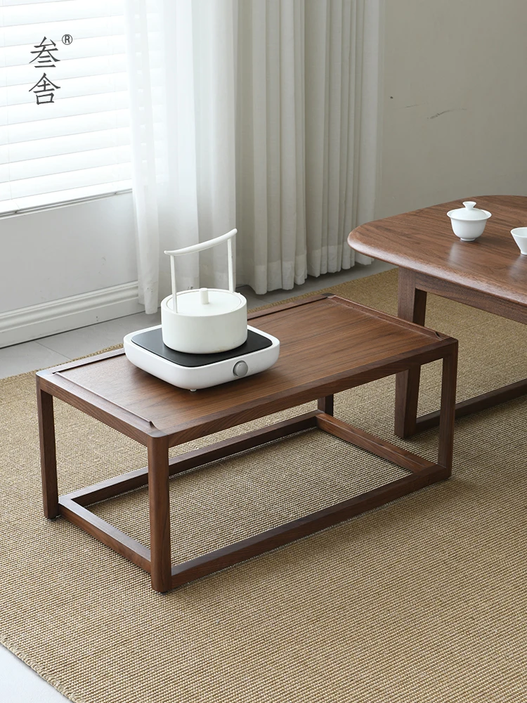 

Sanshe low tea table side cabinet, North American black walnut solid wood,