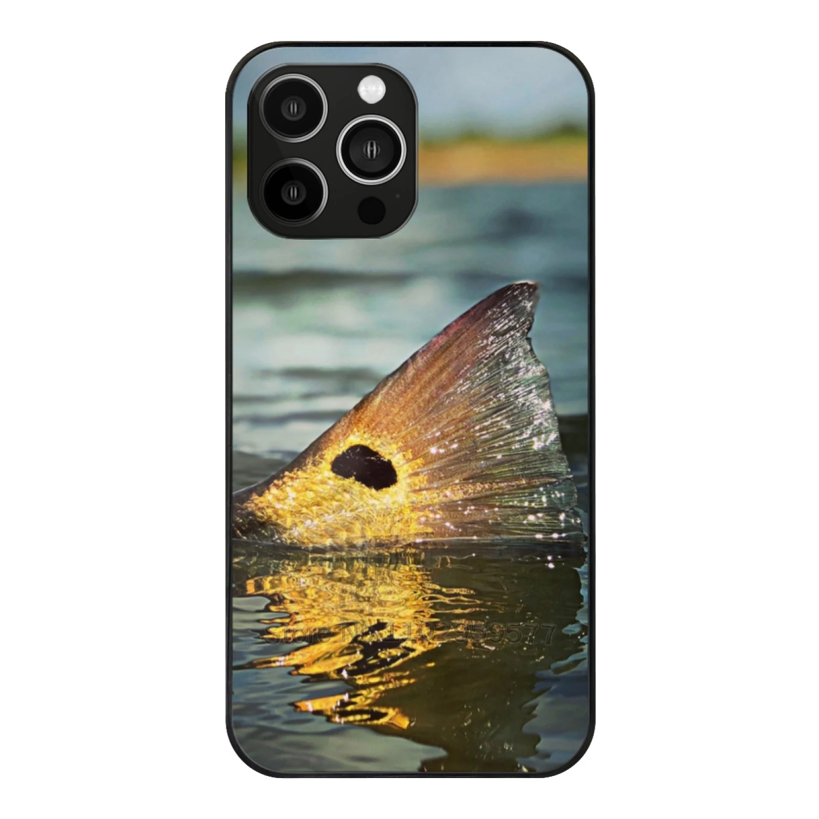 

Red Fish Tailing Tempered Glass Case For Iphone 11 12 13 14 15 Pro Max Mini 7 8 X Xr Xs Plus Phone Cover Water Fish Salt
