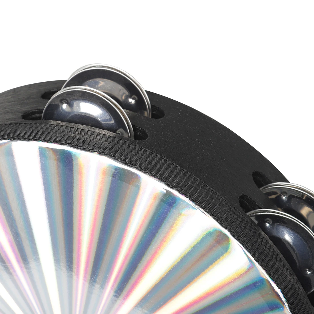 Orff 8 Inch Tambourine Laser Double Layer Hand Drum Stainless Steel Children Gift Music Enlightenment Safe Percussion Instrument